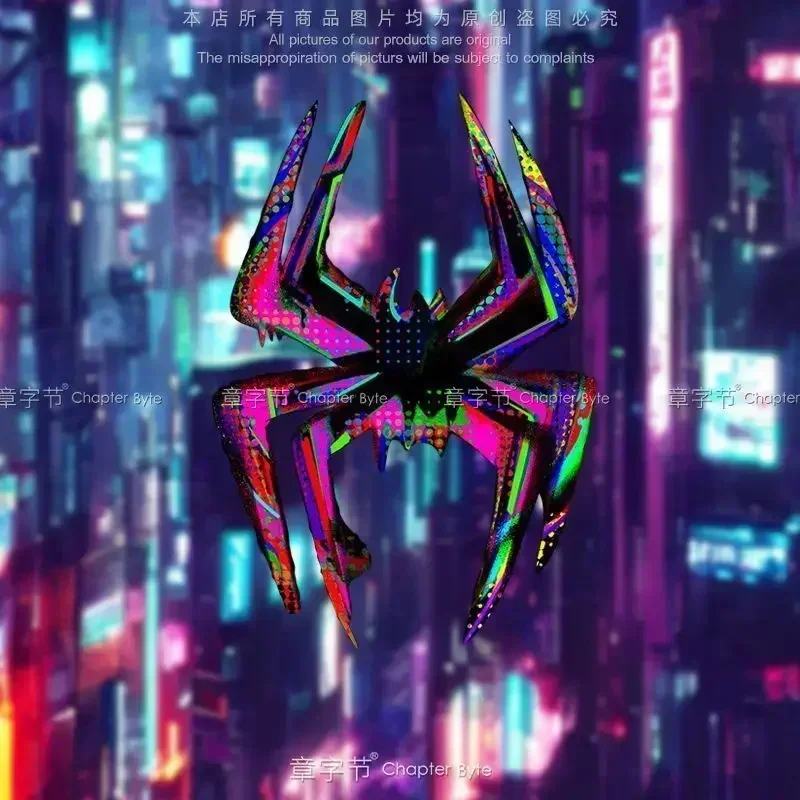 Marvel homem-aranha reflexivo adesivo de carro logotipo através do universo multiverso de alta aparência plana veículo elétrico adesivo flor