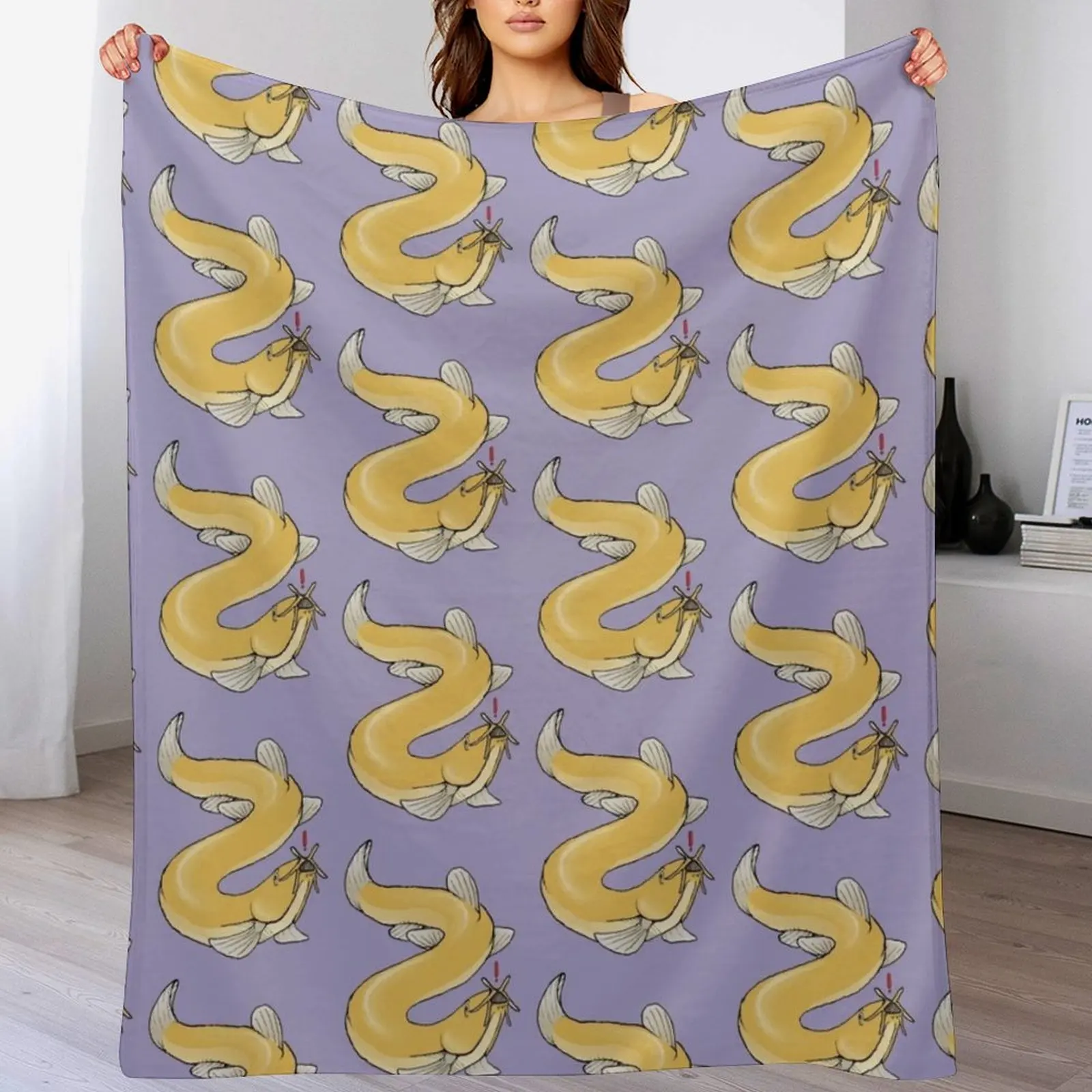 

Exclamatory Dojo Loach Throw Blanket for sofa Decorative Throw Quilt halloween Blankets