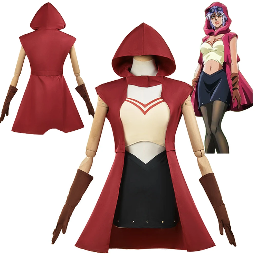 Disfraz De Mariah Cosplay, Disfraz De Jojo, Disfraz De Aventura Extraña, Disfraz De Mujer, Disfraz De Juego De Rol, Vestido, Guantes, Conjunto De Ropa, Traje De Fiesta De Halloween — -29%, 20.42€ Coupon, from 49.99€ – 29% descuento – €49.99