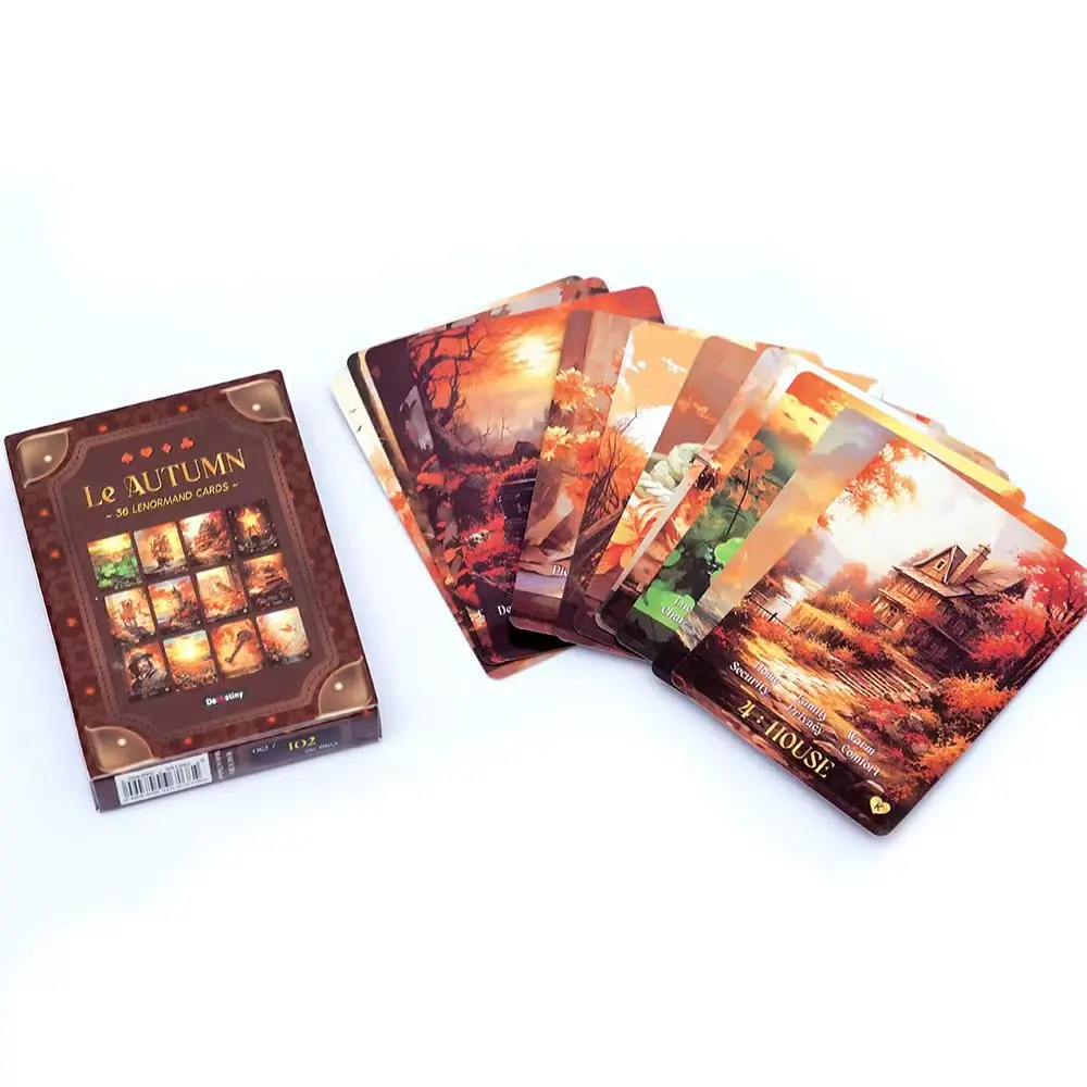 Lenormand Tarot Deck Le Autumn Collection for Divination And Fortune Telling Oracles Deck Board Game Tarot Card Game