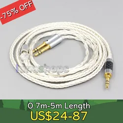 16 Core OCC Silver Plated Headphone Cable 7mm High Step For Beyerdynamic T1 T5P II AMIRON HOME Denon AH-D600 AH-D7100 LN007043