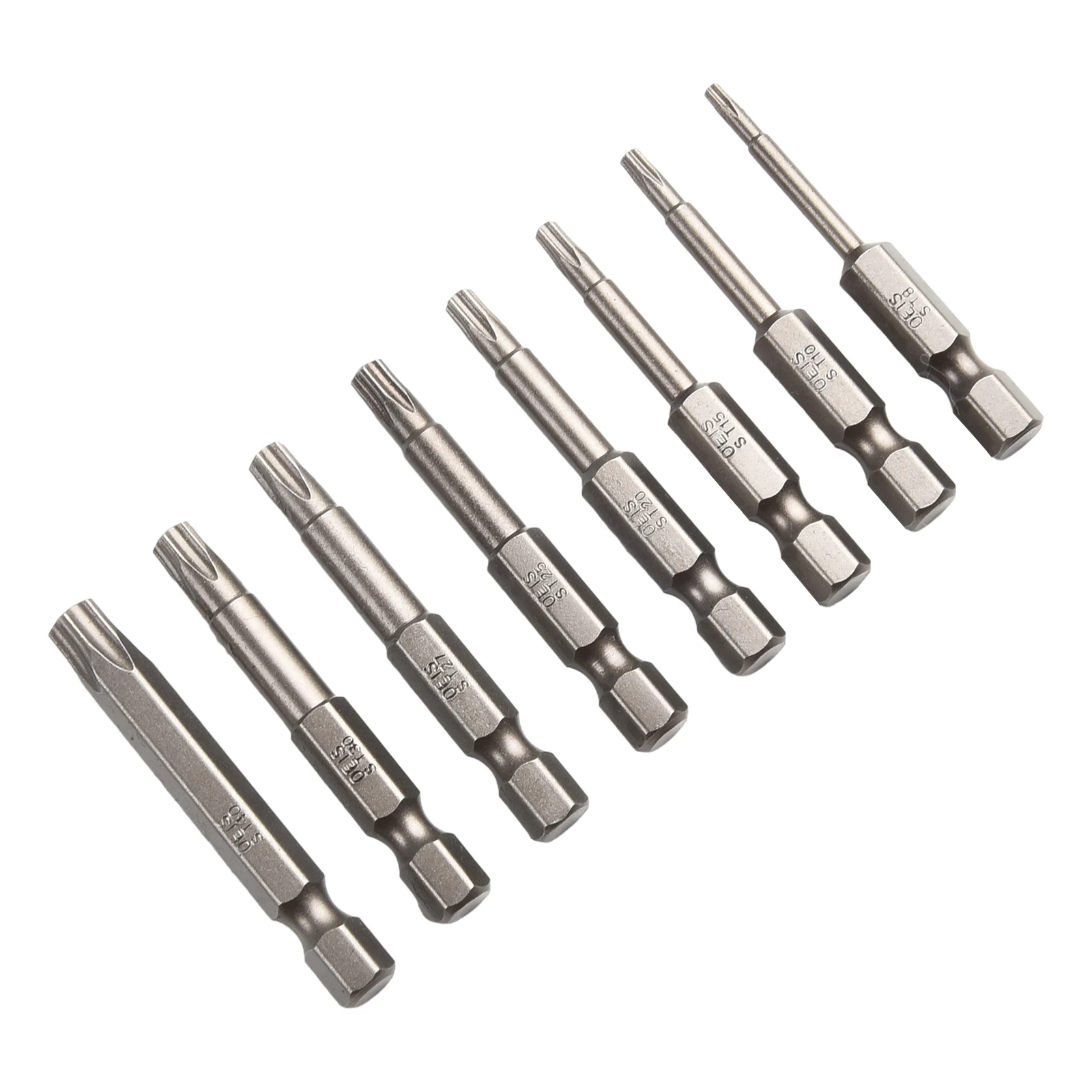 Efficient Unscrewing with Minimal Effort 8Pcs 50mm 14 Hex Shank Torx Screwdriver Bits for Electric Screwdrivers and Drills