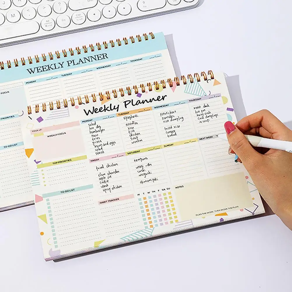 Weekly Planner for Work Weekly Planner B5 Spiral Notebook to Do List Organizer with 52 Sheets Desk Schedule Book for School Work
