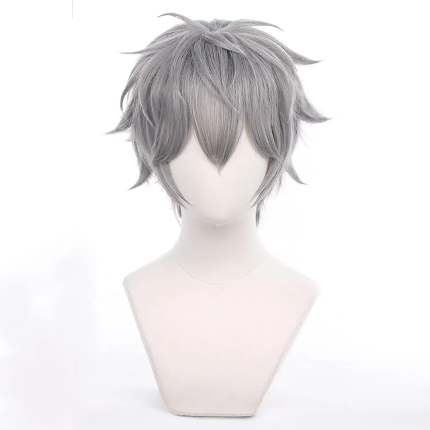 Szara peruka do cosplay dla zespołu anime gwiazdy Sena Izumi krótkie proste włókno termoodporne syntetyczne na peruki na Halloween