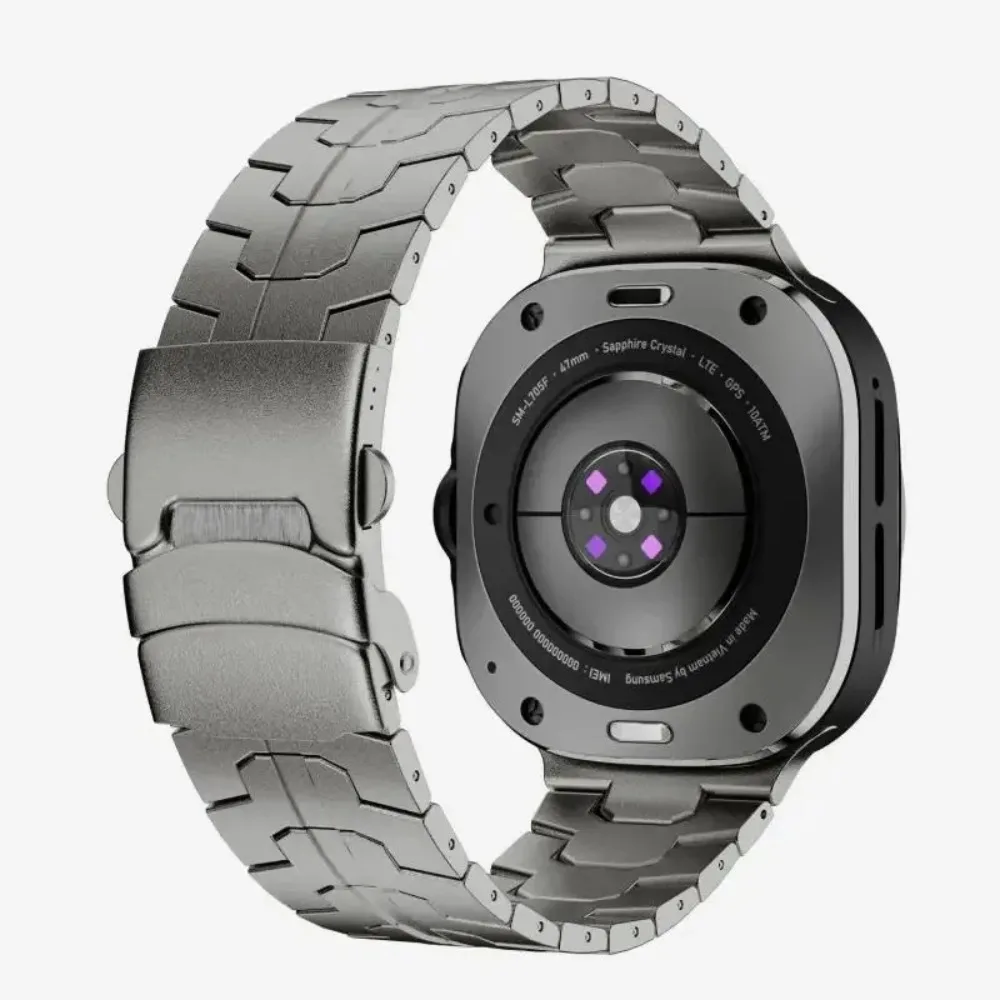No Gap Titanium Metal Strap for Samsung Galaxy Watch Ultra 2-1/ Ultra 2025 47mm Stainless Steel Luxury Bracelet Wristband Correa
