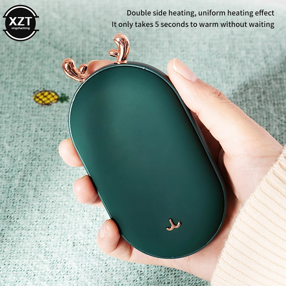 

Cartoon Portable Hand Warmer 5200mAh USB Mobile Power Mini Pocket Heater Winter Hand Warmer Home Office