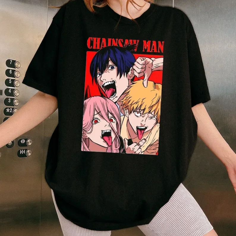 Anime Shirt, Chainsaw Man Shirt Vintage Anime Shirt
