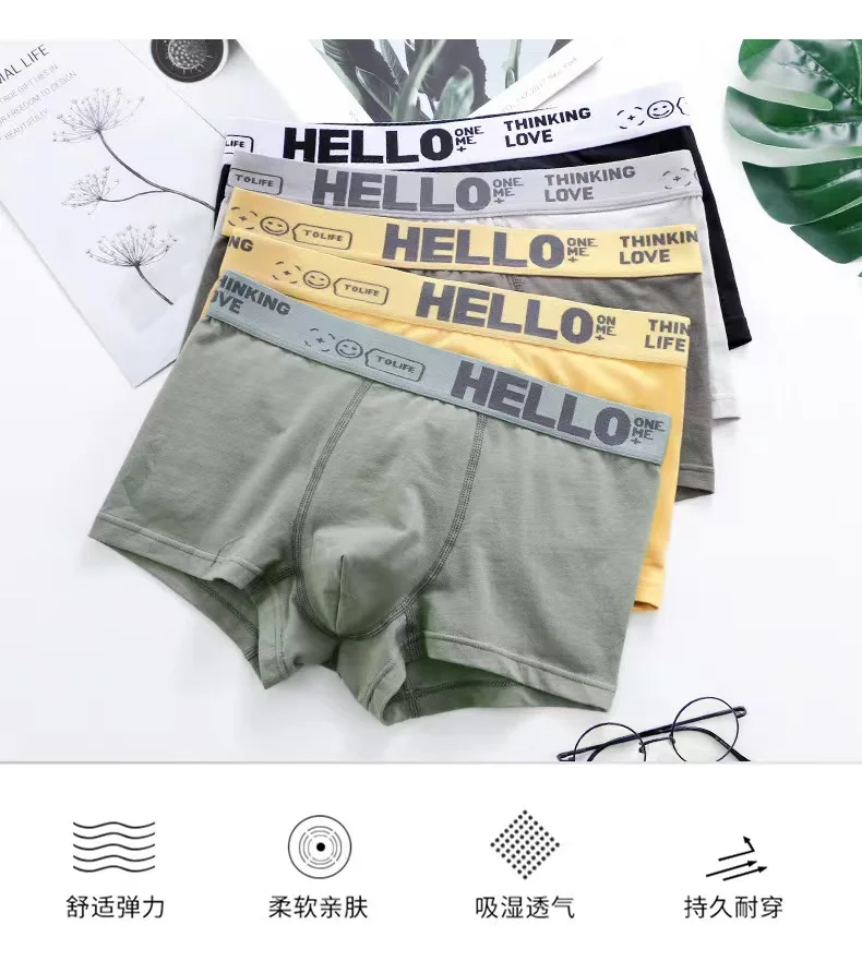 6-teiliges Set Herren-Unterwäsche Baumwoll-Unterhosen Reine Baumwolle Männer-Slips Atmungsaktive Boxershorts Komfortabel Weich Übergröße – Detail 25