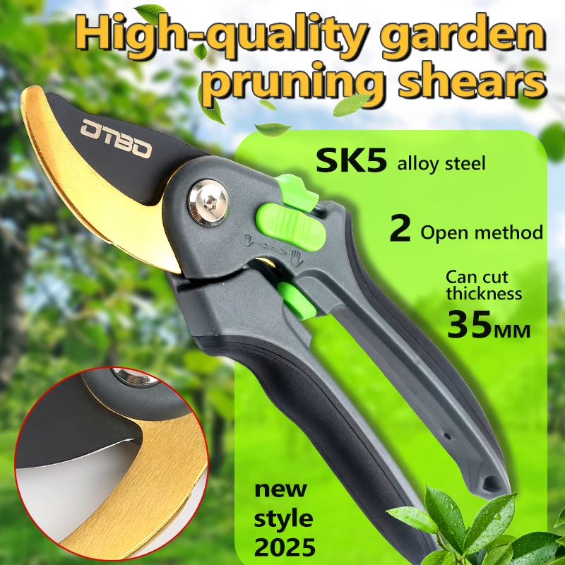 8inch Pruning Shear Garden Tools Labor Saving Scissors Gardening Plant Sharp Branch Pruners Protection Hand Durable