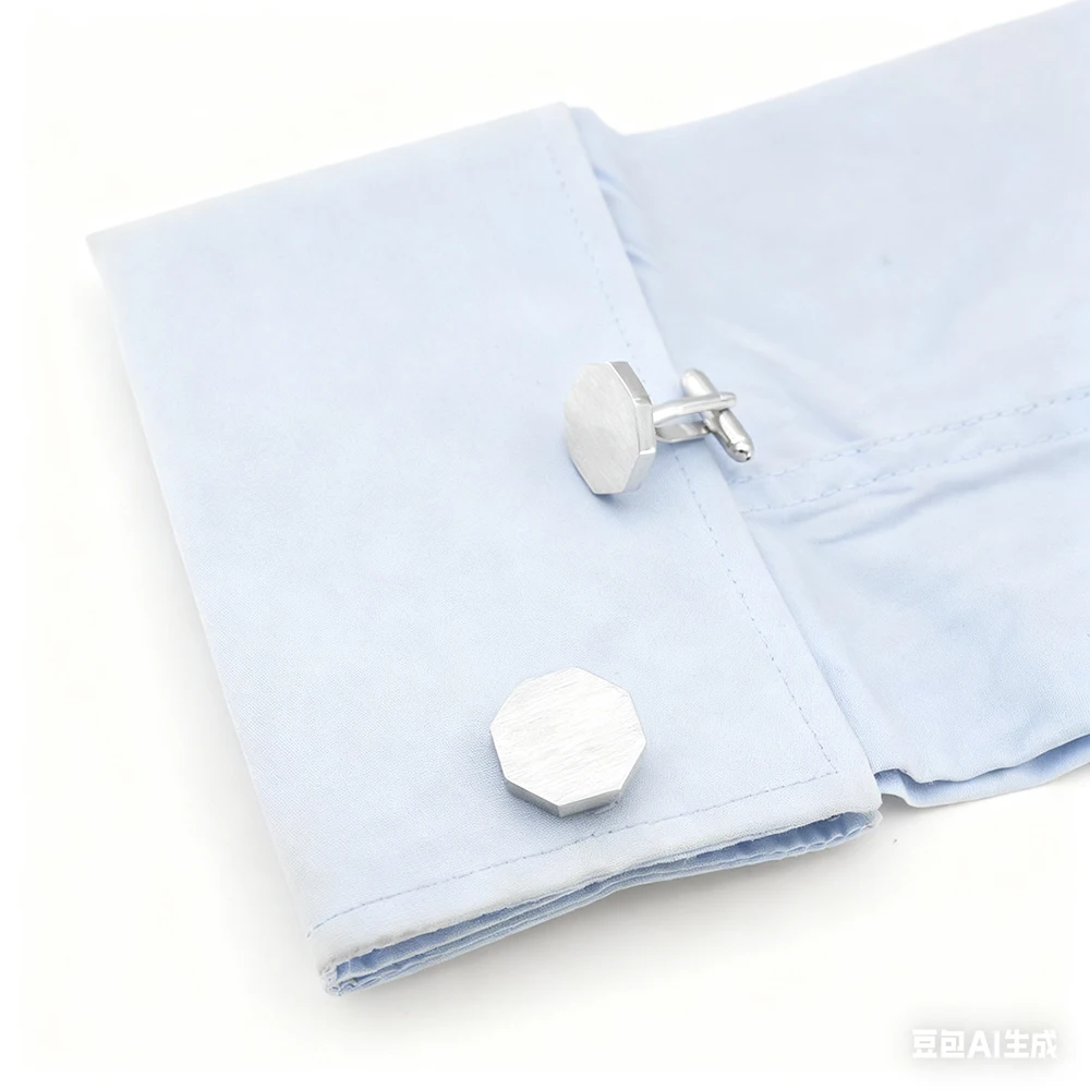 أزرار أكمام رجالية قابلة للنقش من iGame تصميم مثمن لرسم الأسلاك المعدنية 3 ألوان خيار أزرار أكمام كلاسيكية للبيع بالجملة والتجزئة #4