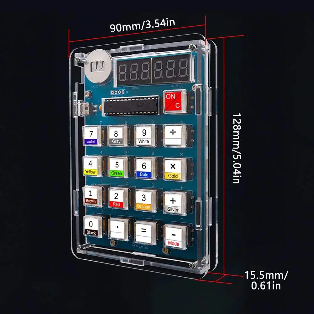 MUSTOOL DIY Electronic Kit Digital Tube Calculator DIY Kits 51 Microcontroller Training Experiment Welding Practice Accessories