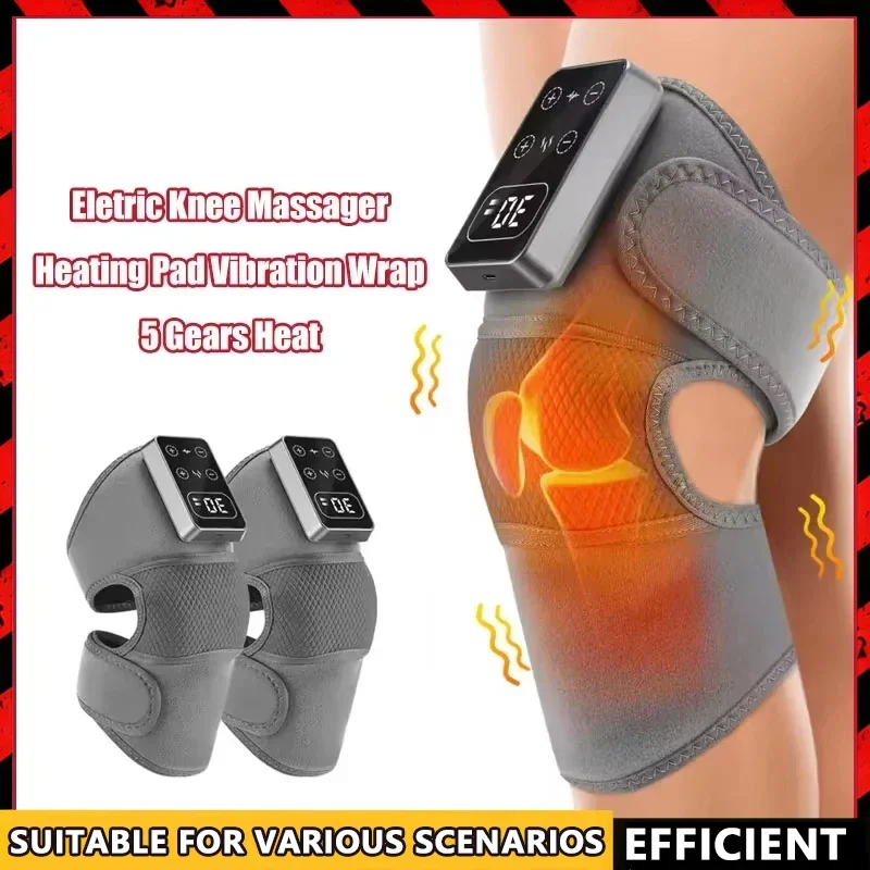

Electric Knee Massager 3 Vibrations 5 Levels Hot Compress Shoulder Elbow Massage Knee Support Brace Knee Protection Health Care