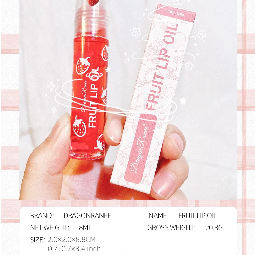 Huile à lèvres Roll-On baume à lèvres hydratant liquide nourrissant huile à lèvres incolore Transparent huile à lèvres de fruits nouveau cadeau de saint valentin baume à lèvres