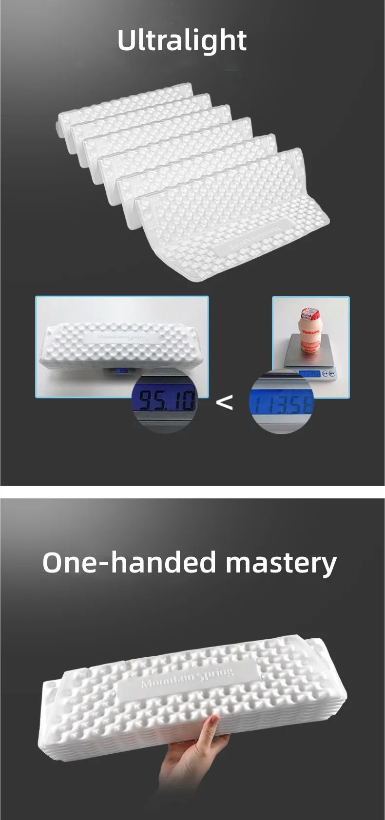 Mountain Spring Ying99/Y99 Ultralight Egg Nest Foldable Moisture‑Barrier Camping Mat Portable Egg‑Crate Foam Pad Backpacking