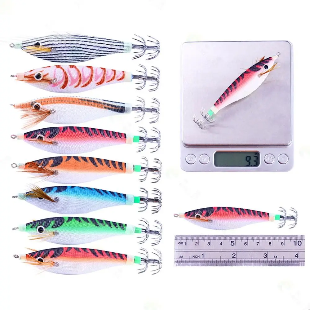 2024 Fishing tackle Wood shrimp lures Lead sinker 10CM-9.6G Octopus lure Jigs Explosive hook Fishing bait Lifelike