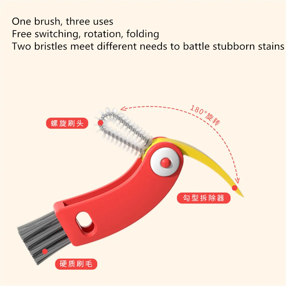 

Щетка для чистки крышки чашки 3 в 1, новая щетка для чистки щелей для бутылок, зазоров, узких мест, термос для кофе, чашки, кухонные инструменты, 1 шт.