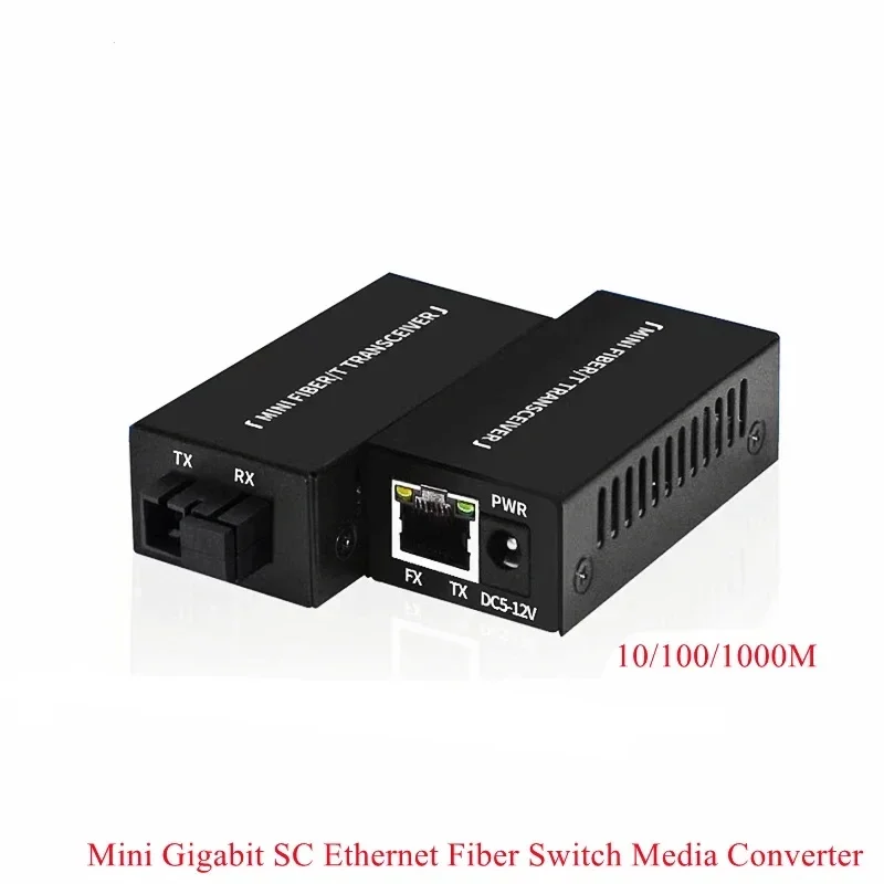 Mini Gigabit 10/100/1000M A/B Sc Single Fiber Ethernet Fiber Optic Switch Media Converter Rj45 Optische Transceiver 1 Pair