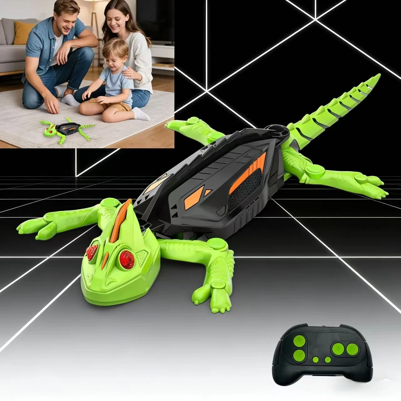 

Remote Control Wall-Climbing Gecko Robot, Bionic RC Lizard Toy, Glass & Smooth Wall Climbing, Christmas Edition