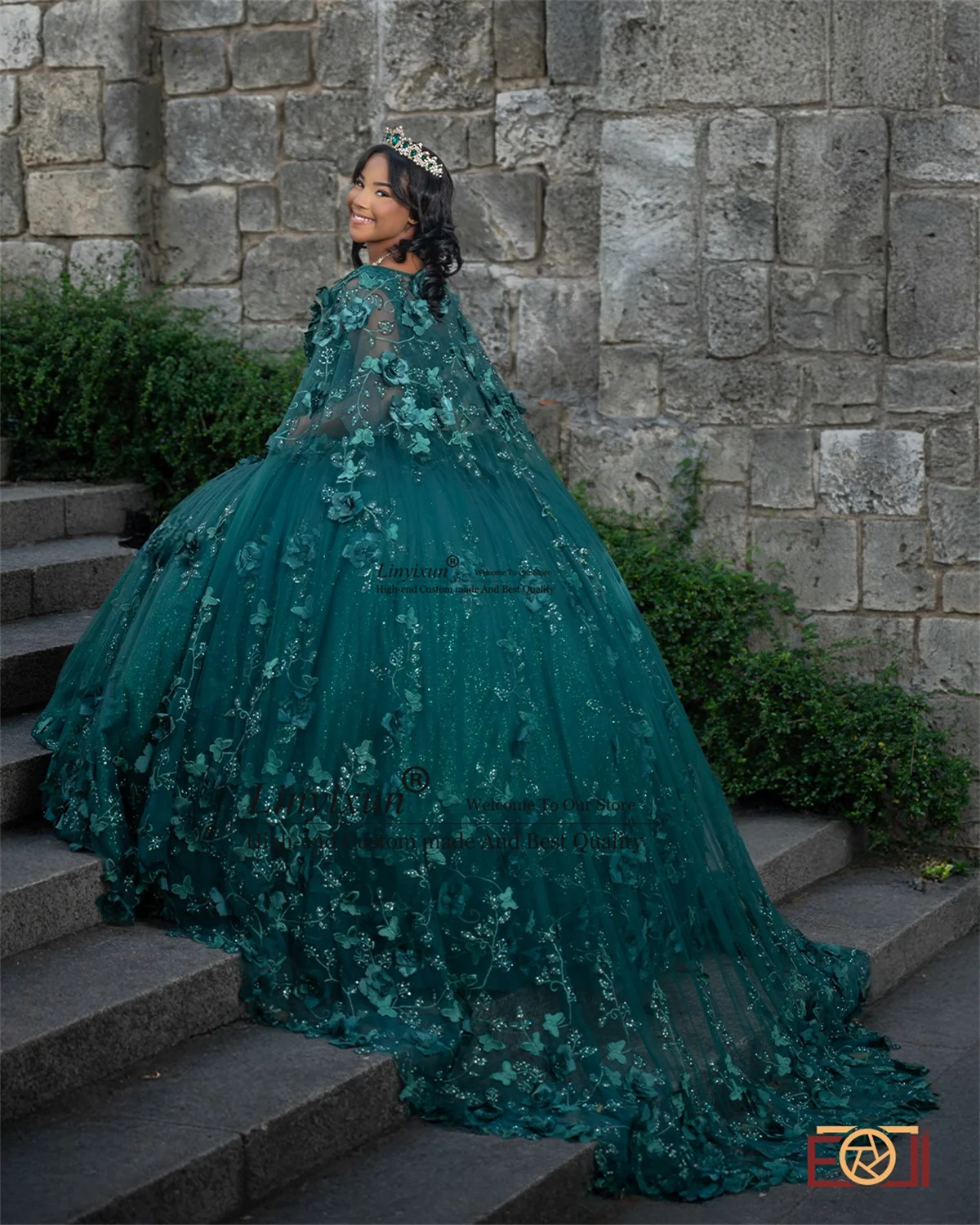 3D Floars Appliques dentelle Quinceanera robes mexicaine robe De bal doux 16 personnalisé anniversaire chérie robes De 15 anos