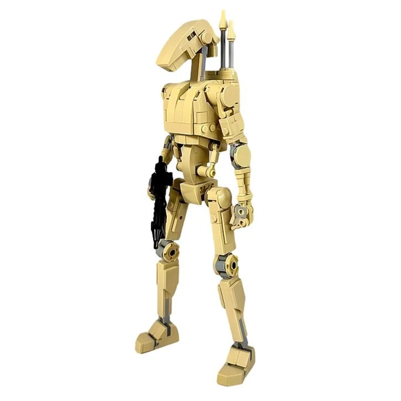 Sci-Fi Kampfdroide Modellbausatz, MOC Roboter-Figur zum Bauen, Detailliertes Sammler-Display-Set