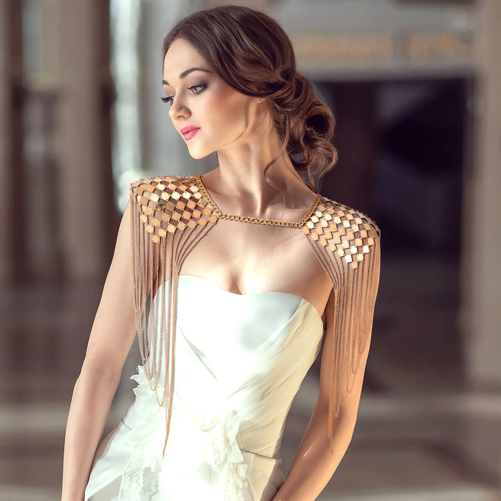 أنيقة الذهبي شرابة الكتف قلادة الجسم سلسلة التبعي لا حجم الخصر المطلوبة أنيق سلسلة الكتف السفر