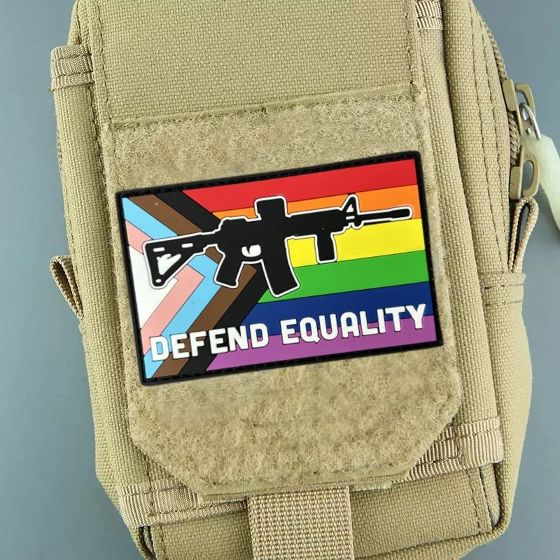 

AR-15 Defend Equality 3D PVC Patch on Clothes Tactical Morale Badge Hook Loop Military Patches Backpack Armband Stickers