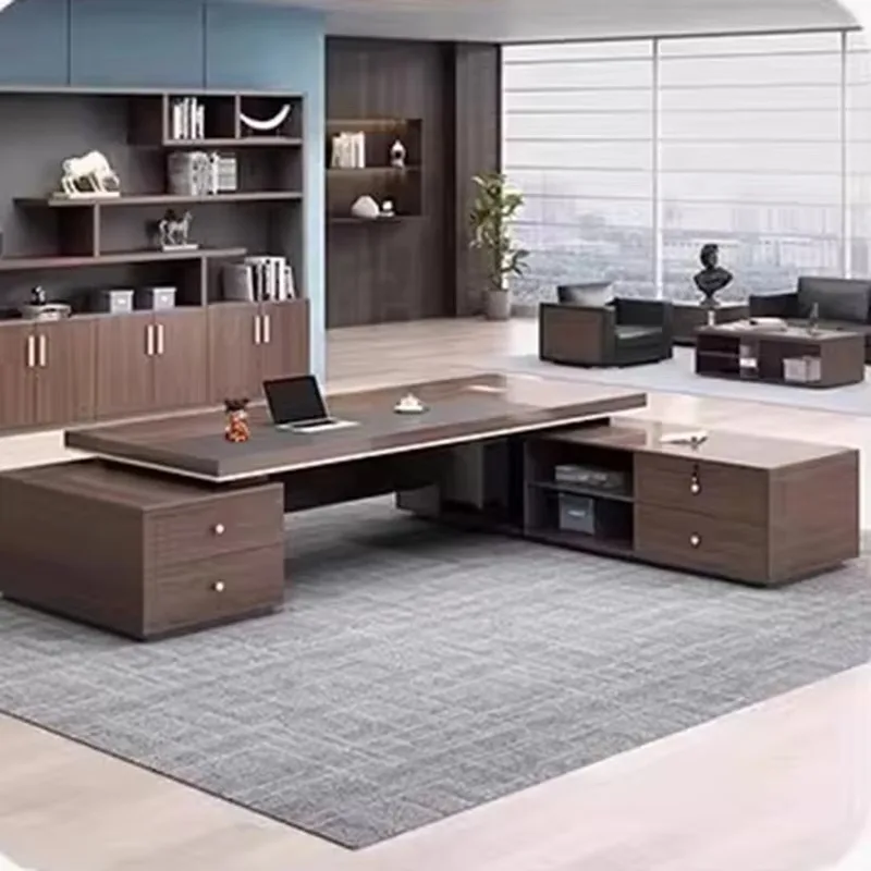 مكتب تنفيذي للتخزين القوي مصمم مكاتب مكتبية فاخرة كبيرة وأدراج أثاث Scrivanie Da Ufficio الحديثة الرخيصة