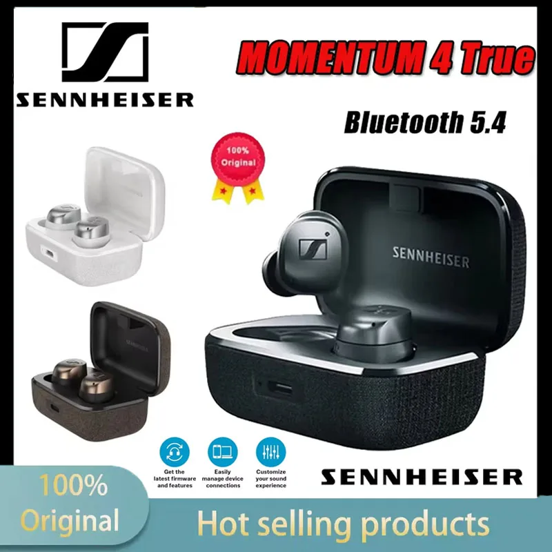 Audífonos Inalámbricos Inteligentes Sennheiser MOMENTUM 4 Originales 2026 con Bluetooth 5.4, Resistentes al Agua, para Deportes y Juegos