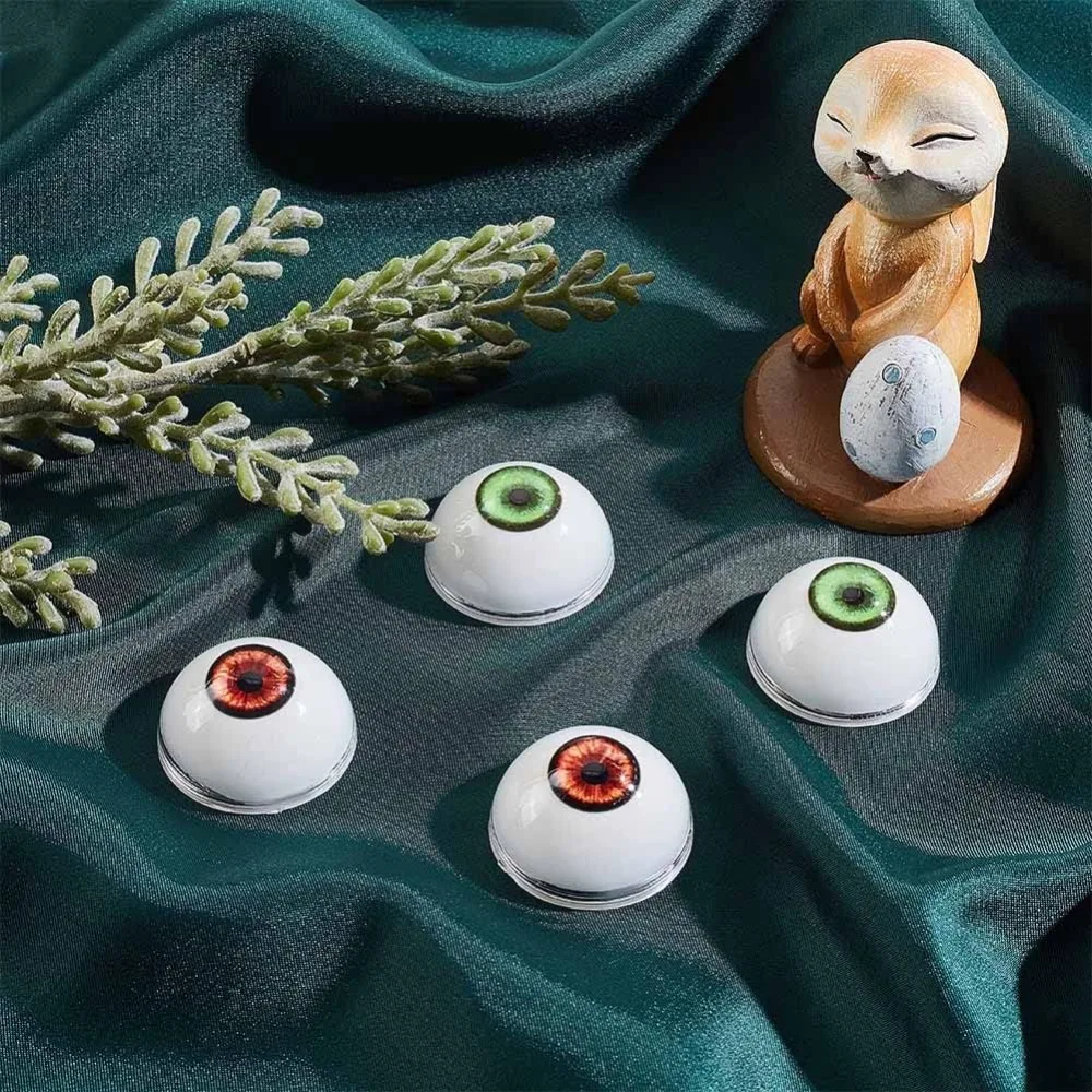 2 Pair Realistic Eyes Big Eyeballs Human Eyes Large Acrylic Eyeballs for Halloween Party Decor Sculptures Props