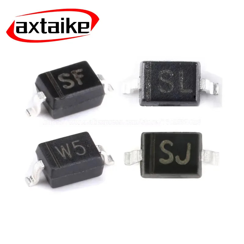 50 قطعة B5819WS SL B0540WS SF B5817WS SJ BAT60B W5 SOD-323 SMD شوتكي الثنائيات