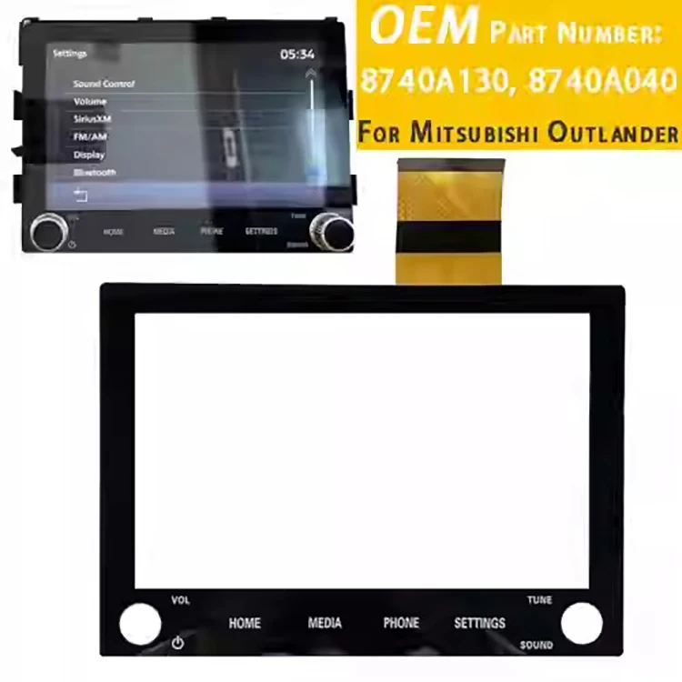 1PC New 8740A130 8740A040 8 Inch Touch Screen Digitizer Car Radio DVD Player GPS Navigation for MITSUBISHI Outlander 2020- 2022