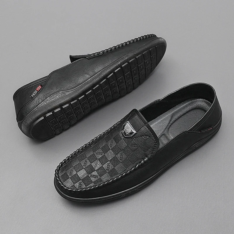 

Mens Leather Shoes Wedding Party Casual Shoe Breath Lazy Loafers Drving Shoes Soft Comfortable Slip on Office Man Formal Shoes