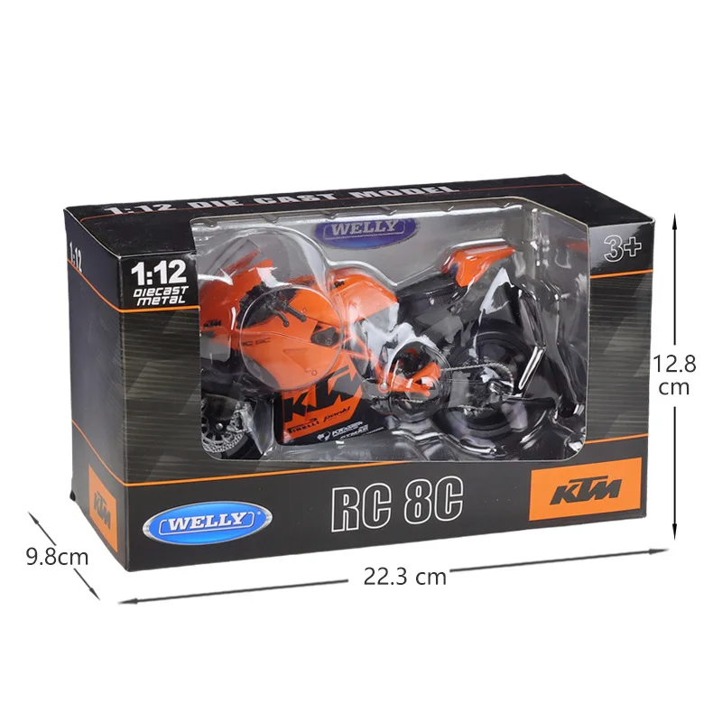 Welly 1:12 KTM RC8C Modelli di moto Modello in lega Motor Bike Giocattolo da corsa in miniatura per la raccolta di regali