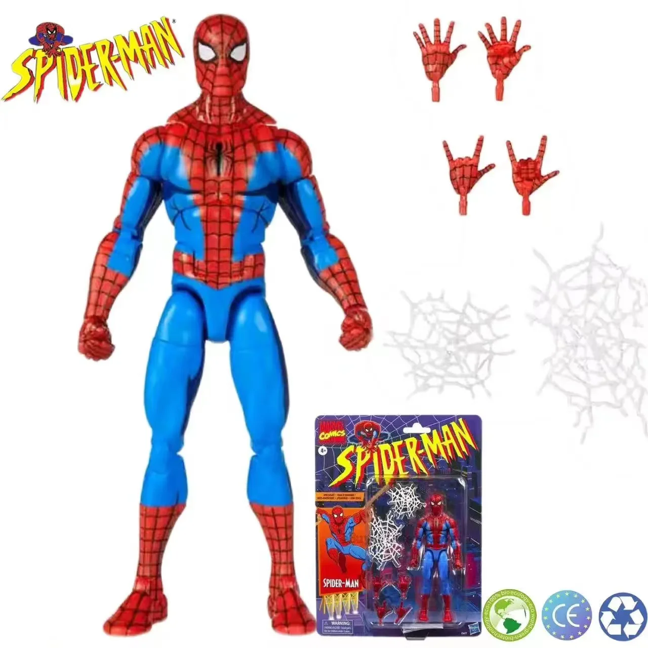 ML Classic Spider Web Spiderman Anime Action Figure Toy Ko Spider Man Movable Statue Model Doll Collectible Kid Gift