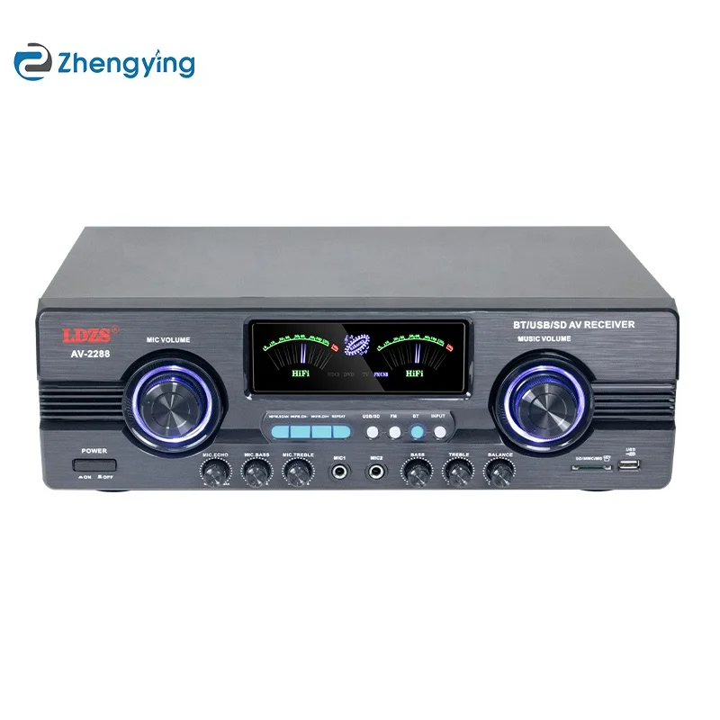 High power 5.0 home BT power amplifier professional AV heavy bass hifi home theater KTV audio speaker power amplifier amplifier