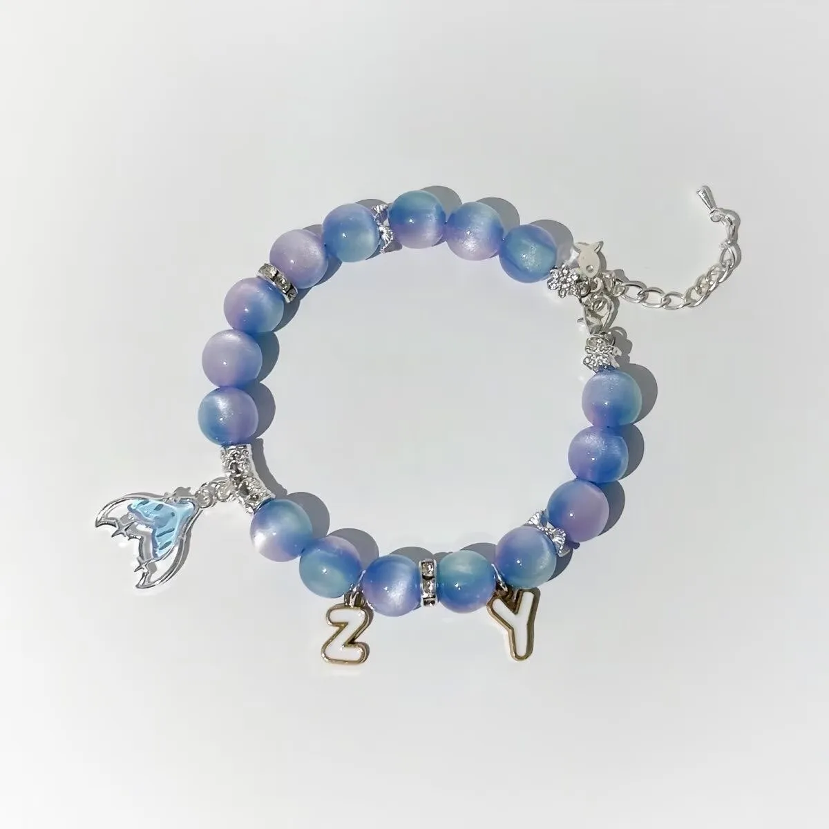 Ziyu Xingyu Color Support Fish Tail Small Fish Glass Bracelet High Beauty Gift Versatile Bracelet Customizable - view 2