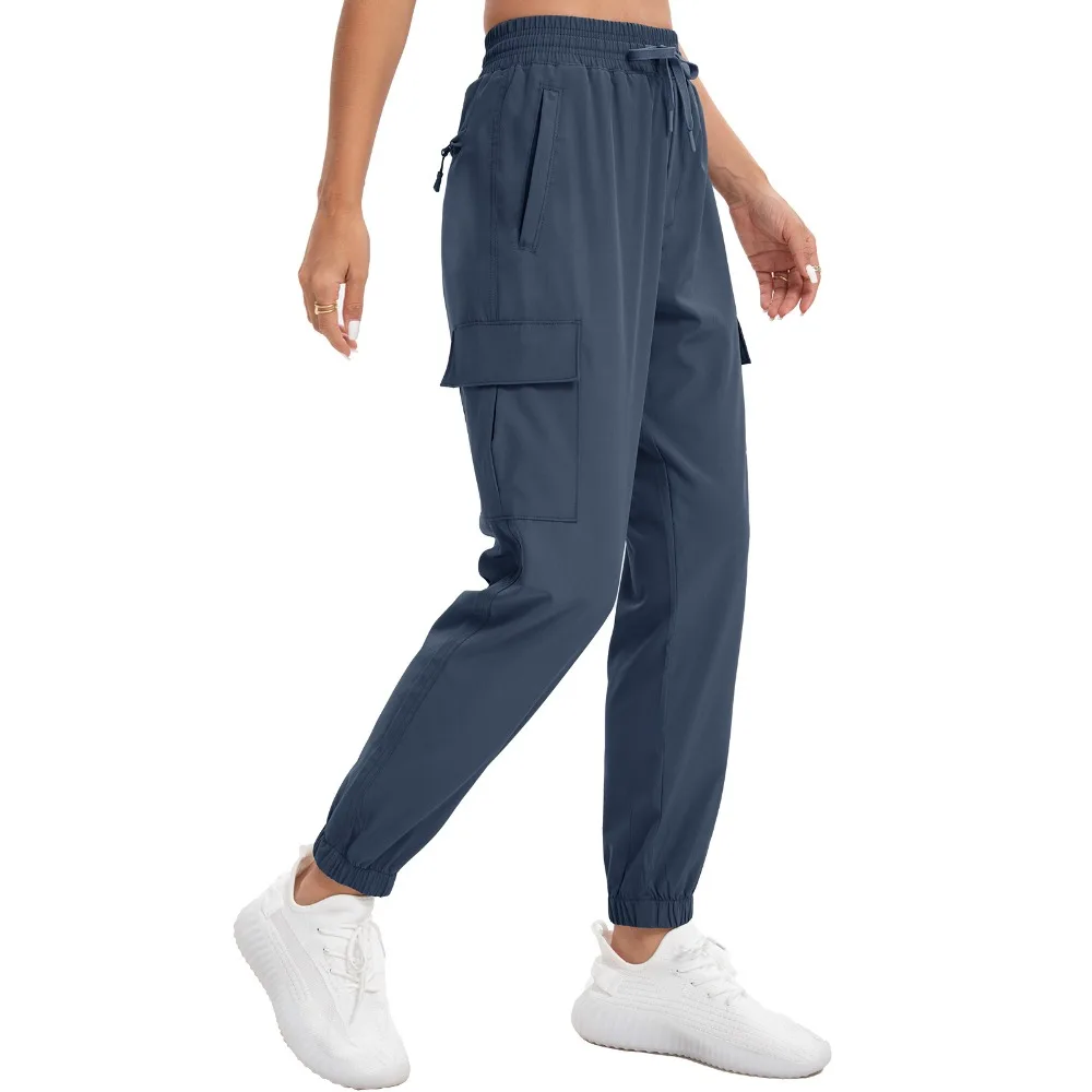 Pantalon d'été à séchage rapide pour femmes, survêtement de course, de survêtement, décontracté, Long conique, pantalon de survêtement léger, vêtements de sport
