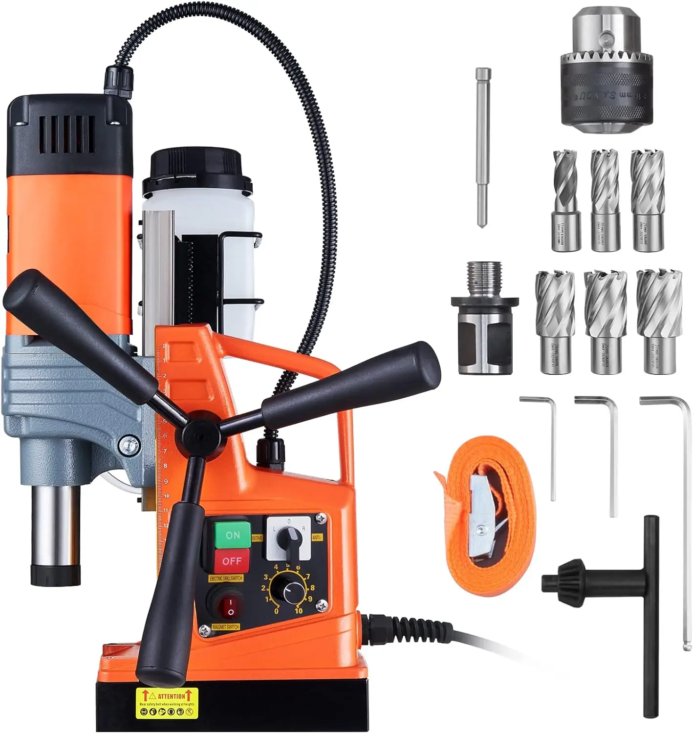 

Magnetic Drill, 1400W 2" Boring Diameter, 2922lbf/13000N Portable Electric Mag Drill Press with Variable Speed, 810 RPM Drilling