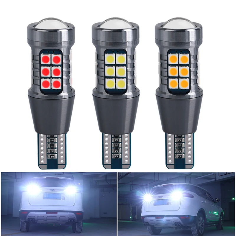 T15 W16W WY16W LED Bulbs 3030 27SMD Canbus No Error Car Backup Reserve Light Auto Tail Brake Lamp Super Bright 1620LM White 12V