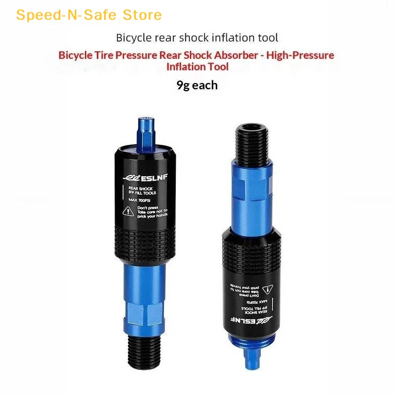 Bicycle Rear Shock Inflation Tool Rustproof High Pressure Air Filling Adapter for Mountain Bike Outdoor Riding Repair