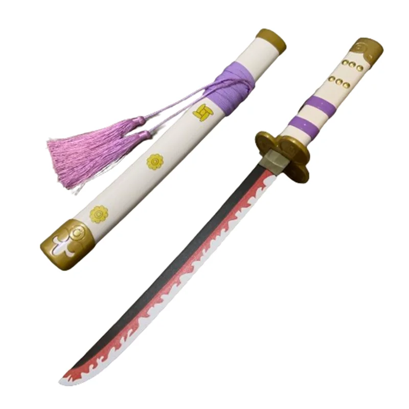 

White Yama Demon Role Play Anime Roronoa Zoro 60cm Nice Bamboo Katana Sword Cosplay 24inch Weapon Model