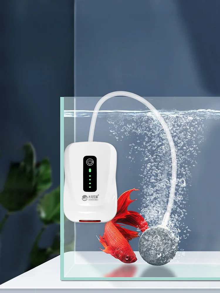 Oxygen pump for fish farming home outdoor dual-use portable oxygen pump fish tank usb rechargeable oxygenator small size