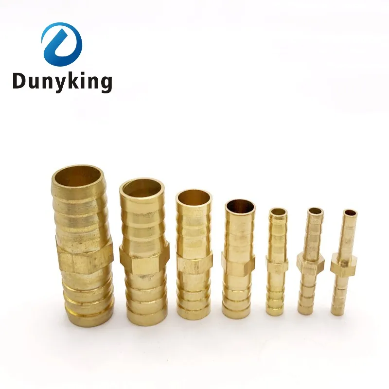 Brass Straight Hose Pipe Fitting Equal Barb 4mm 5mm 6mm 8mm 10mm 12mm 16mm 19mm 25mm Gas Copper Barbed Coupler Connector Adapter