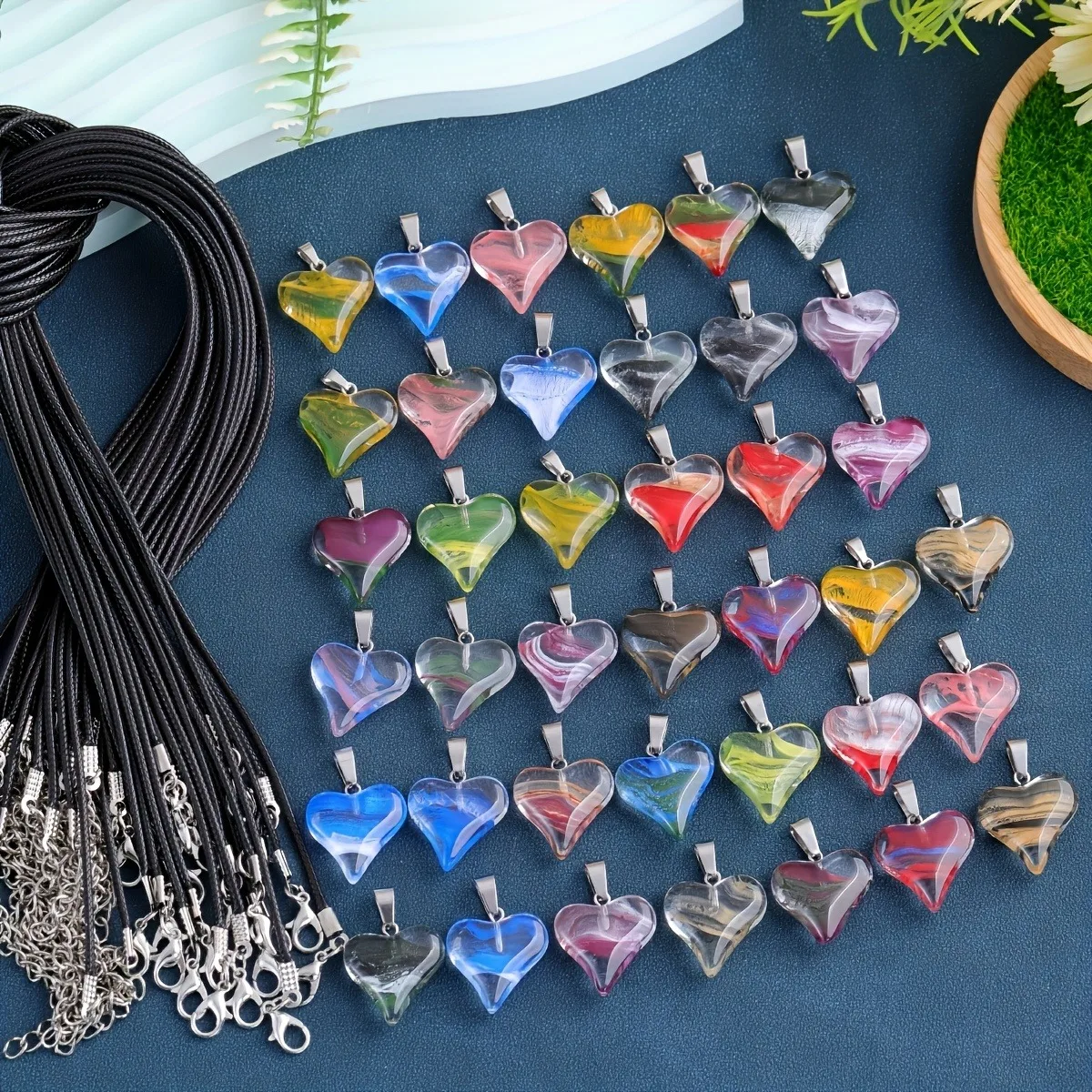 Jewelry Making The Well - 10 قطع من المعلقات الزجاجية الكريستالية،