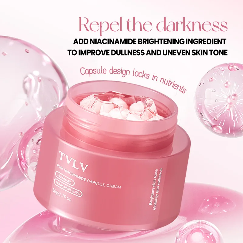 

Крем-капсулы TVLV Pink Niacinamide: увлажняющий, осветляющий, разглаживающий, питательный крем для лица