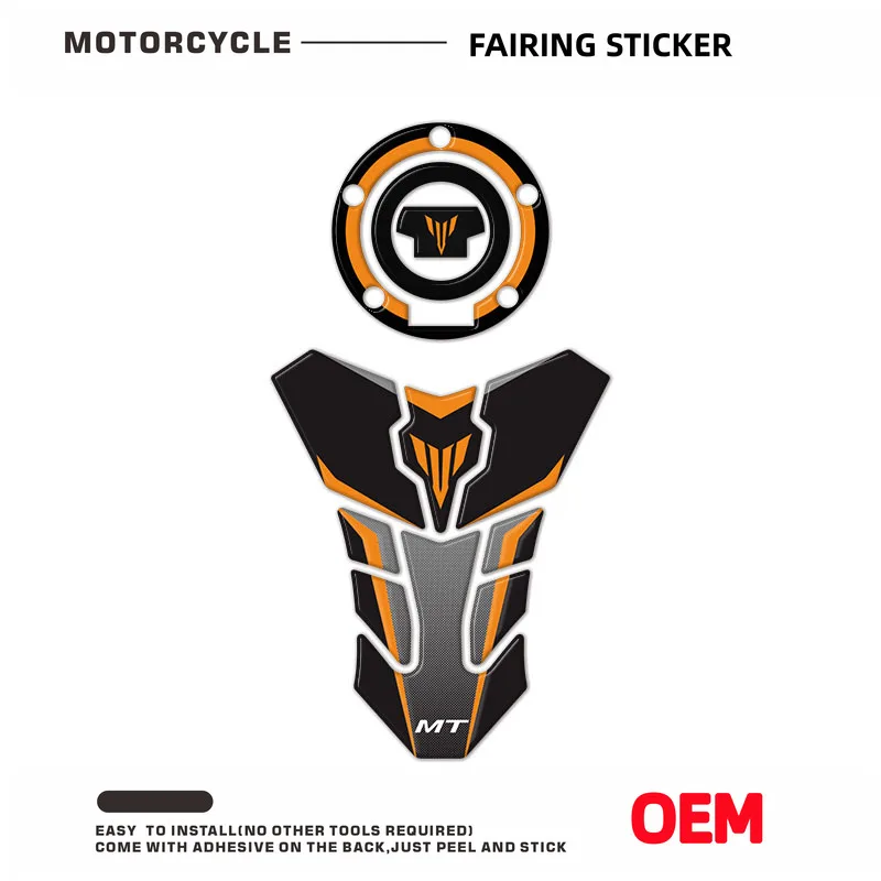 

For MT MT-07 MT-09 MT07 MT09 FZ-07 FZ-09 Motorcycle Sticker Protection Decal Fuel Tank Pad Stickers Moto 3D Reflective