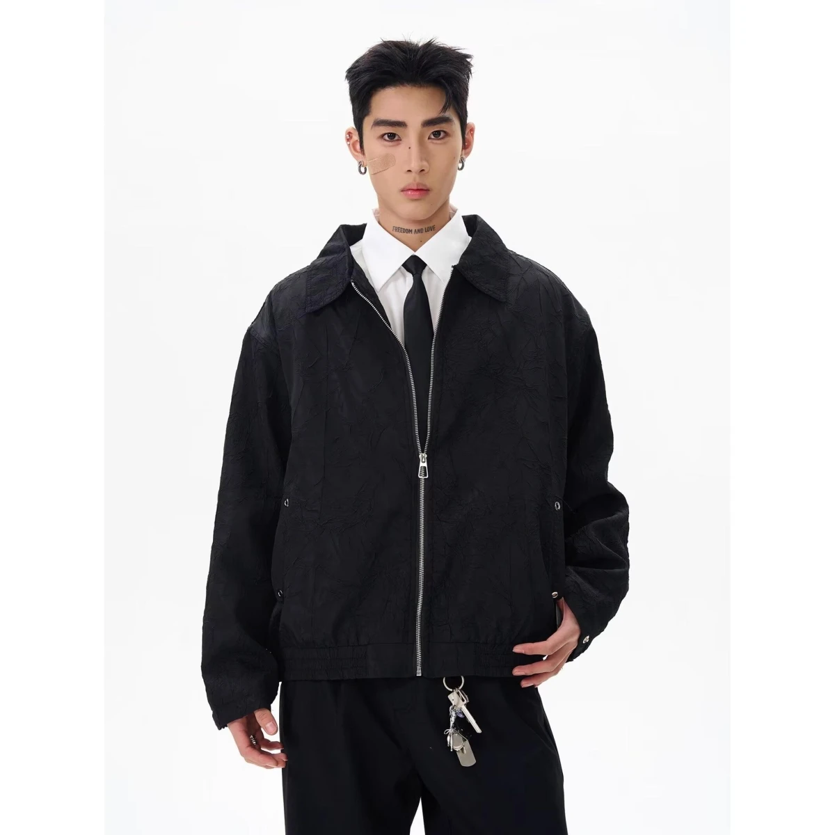 

Spring Autumn Loose Men's Jaet Cool Street Sle Harajuku Trendy Korean Version High Street Brand Faionable Outerwear