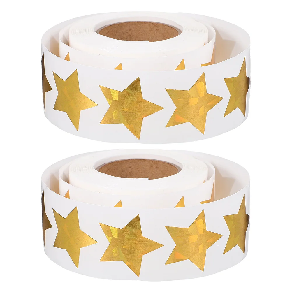 

2 Rolls Star Stickers Pentagram Shaped Adhesive Reward Stickers Classroom Stationery Labels Motivational Encouraging Supplies