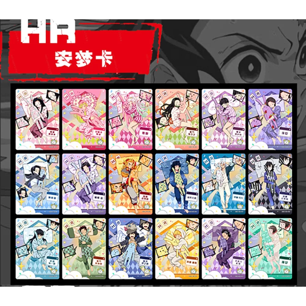 Japanese Anime Demon Slayer Cards Tomioka Giyuu Uzui Tengen Character Visual Feast Exquisite Enamel Color Cards Children Gifts