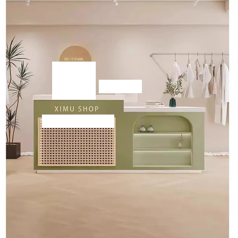 

Clothing store checkout page Simple modern bar company reception desk Small beauty salon